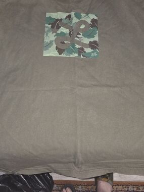 Lrg Short Sleeve Tee in Olive Green with Camouflage Logo